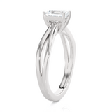 3/4 ctw Emerald-Cut Lab Grown Diamond Solitaire Engagement Ring