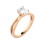 Oval Lab Grown Diamond Solitaire Engagement Ring