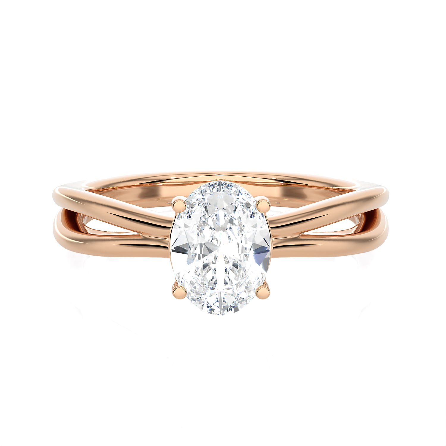 Oval Lab Grown Diamond Solitaire Engagement Ring