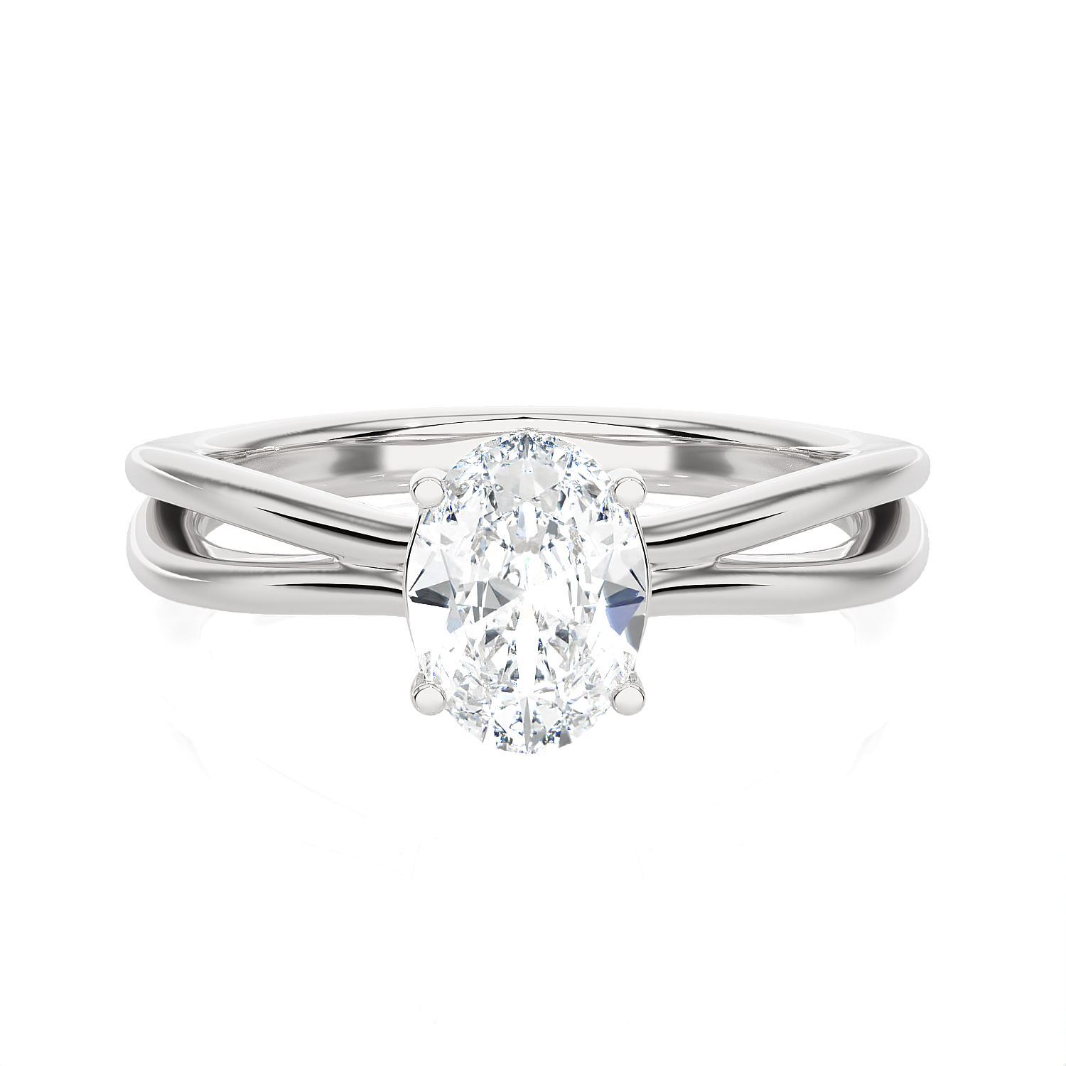 Oval Lab Grown Diamond Solitaire Engagement Ring