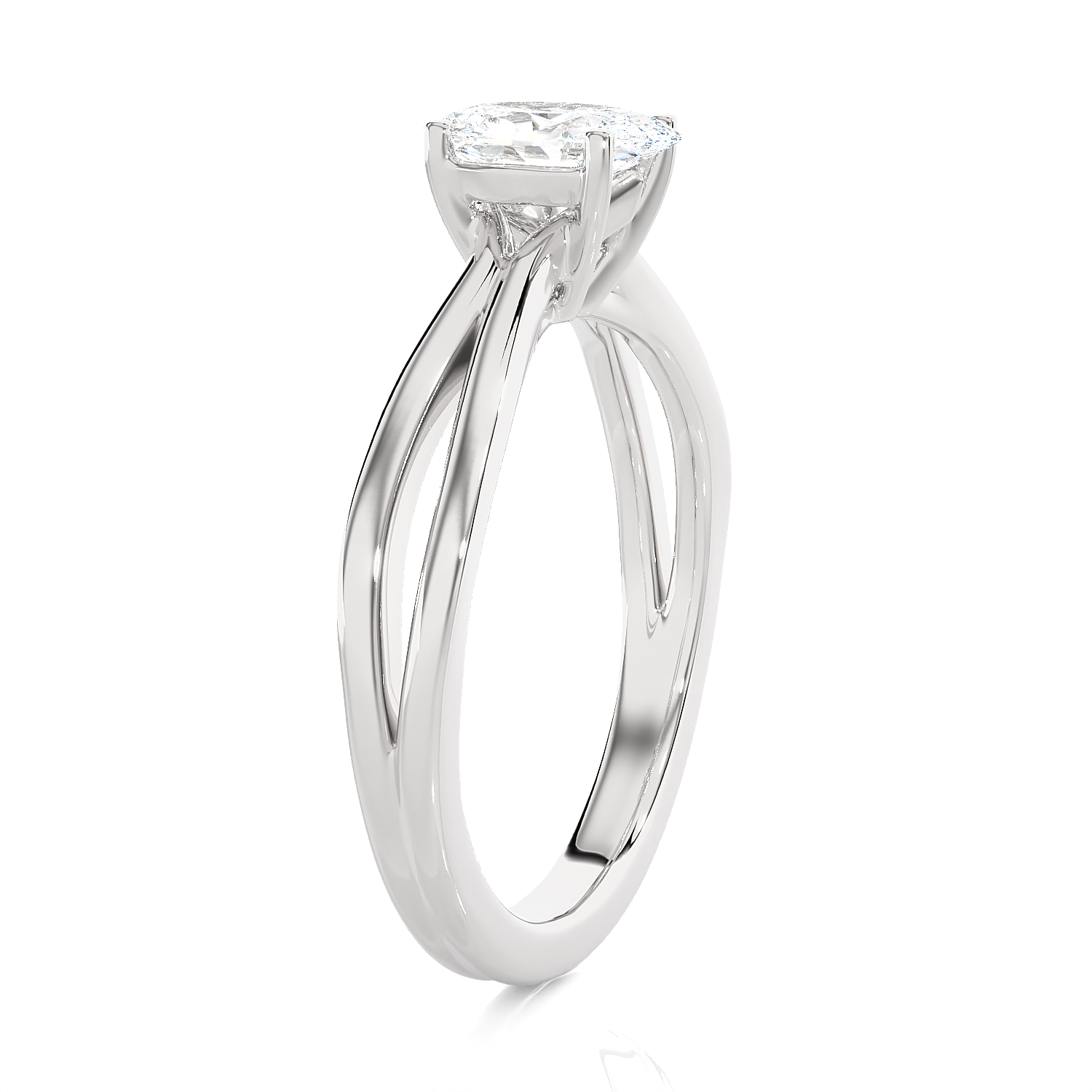 Oval Lab Grown Diamond Solitaire Engagement Ring
