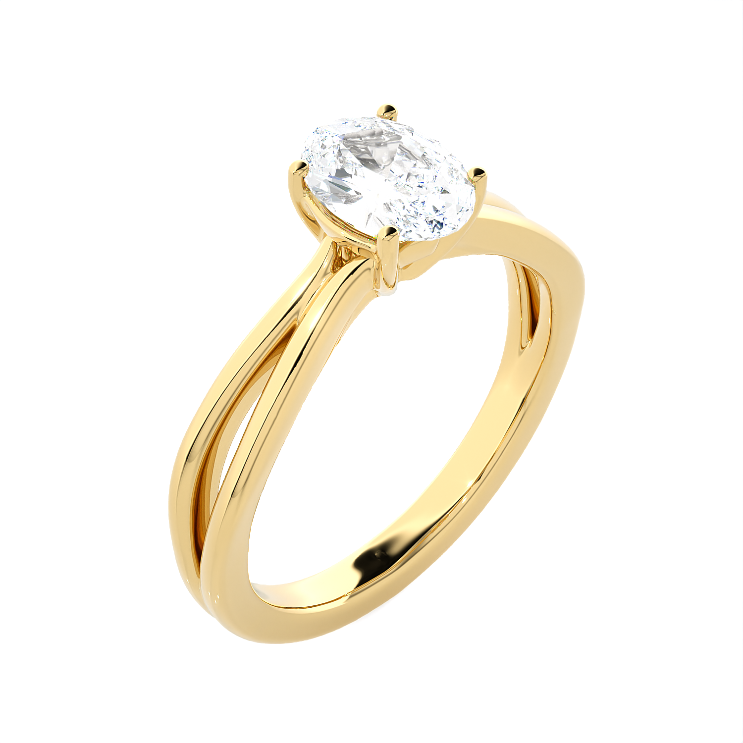 Oval Lab Grown Diamond Solitaire Engagement Ring