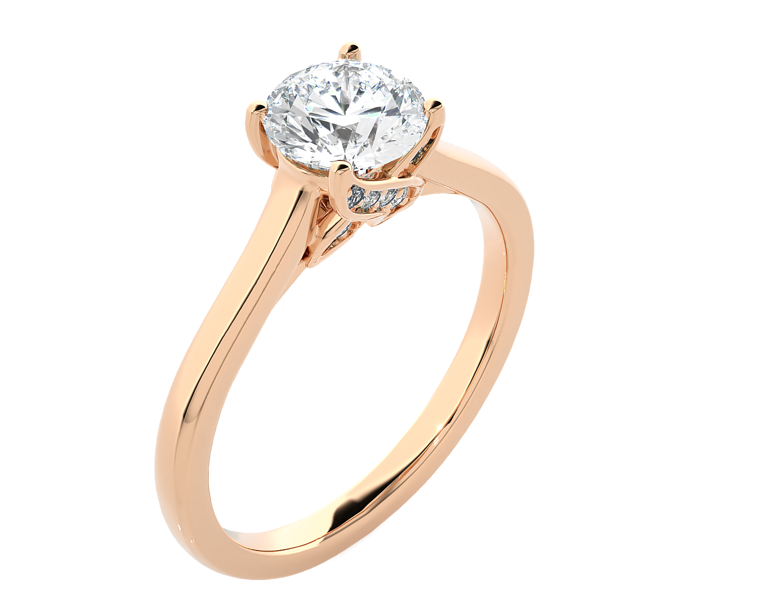 1 ctw Round Lab Grown Diamond Solitaire Engagement Ring