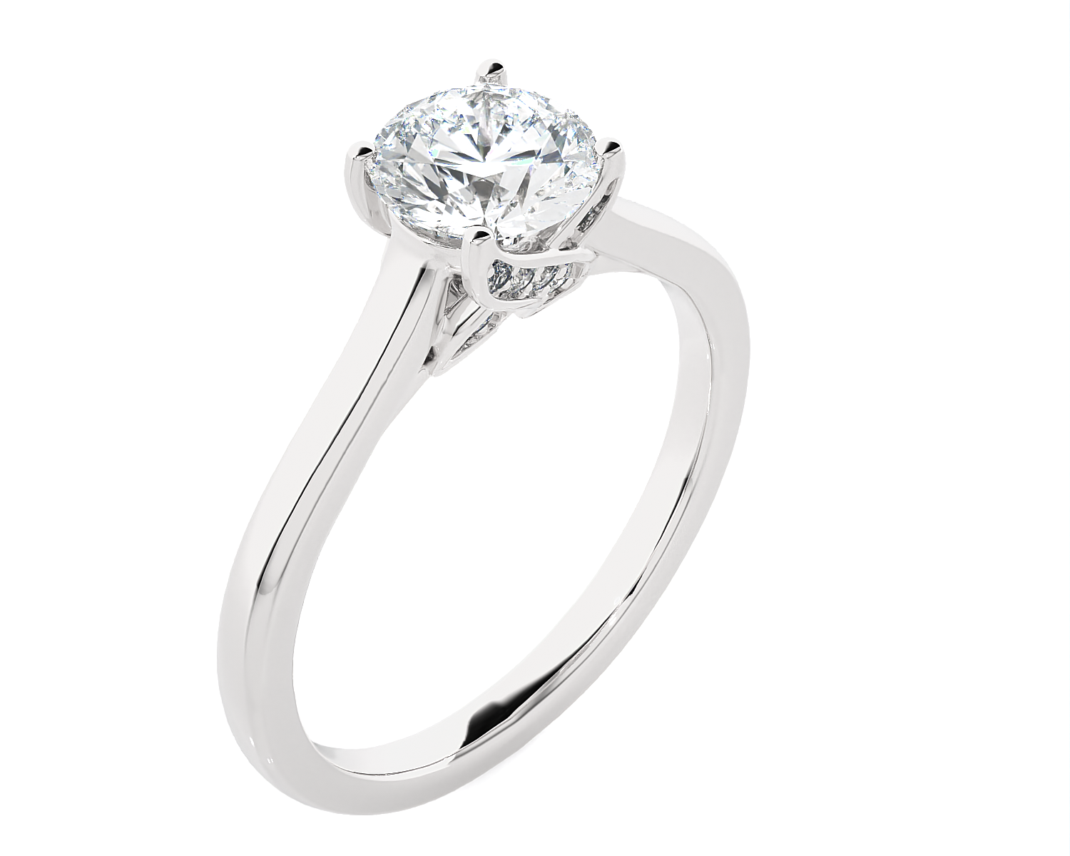 1 ctw Round Lab Grown Diamond Solitaire Engagement Ring