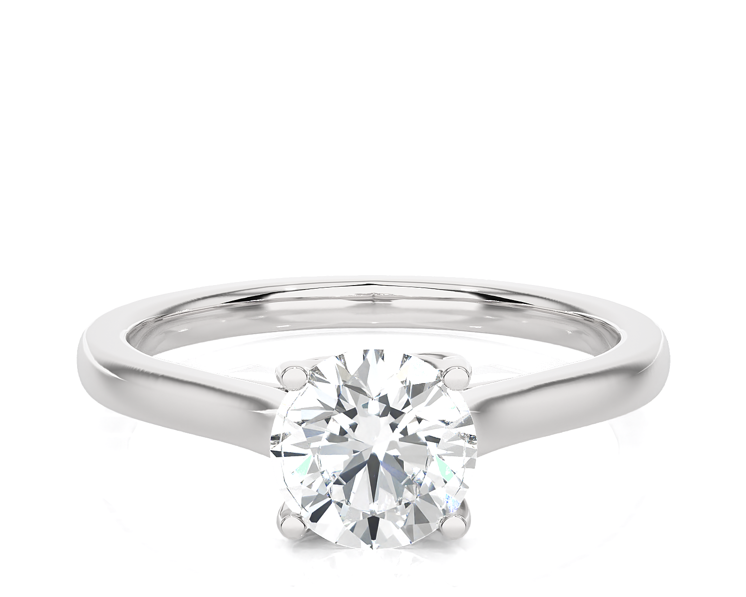 1 ctw Round Lab Grown Diamond Solitaire Engagement Ring