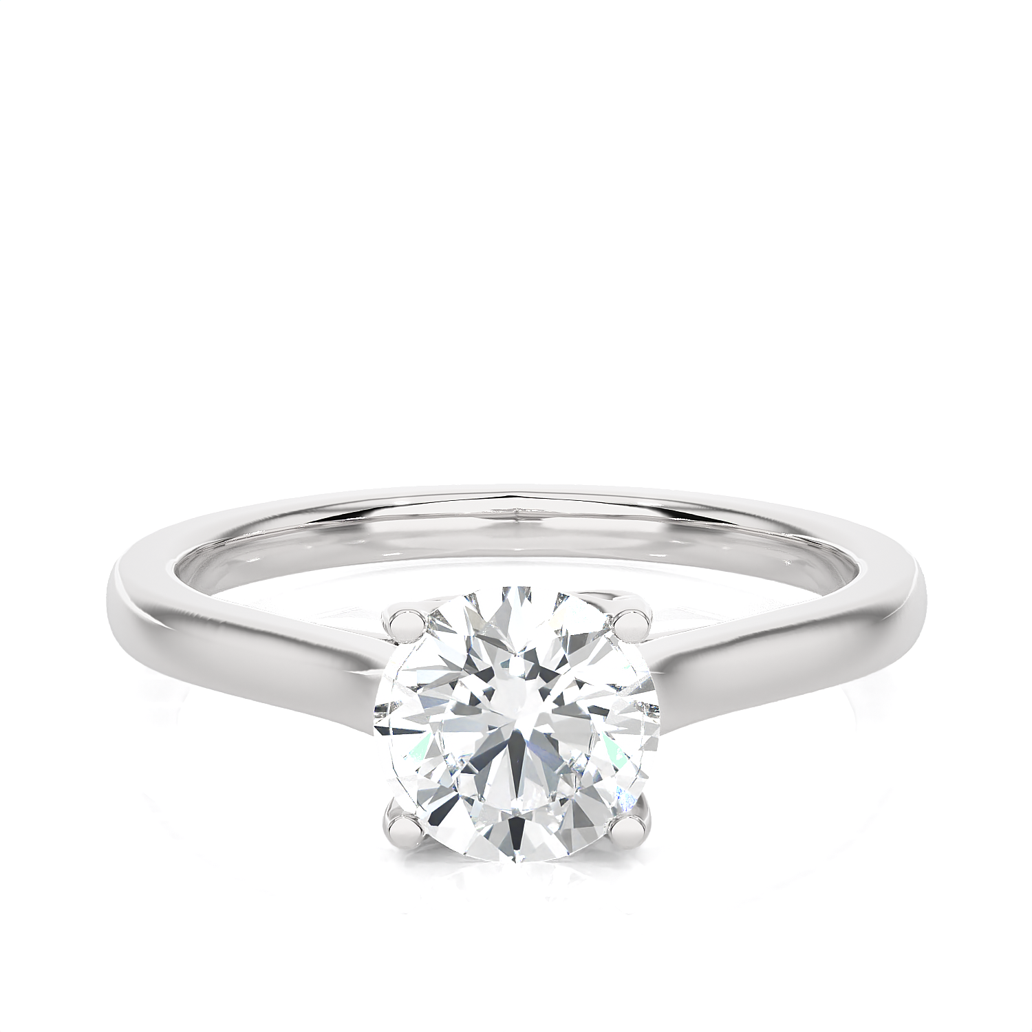 1 ctw Round Lab Grown Diamond Solitaire Engagement Ring