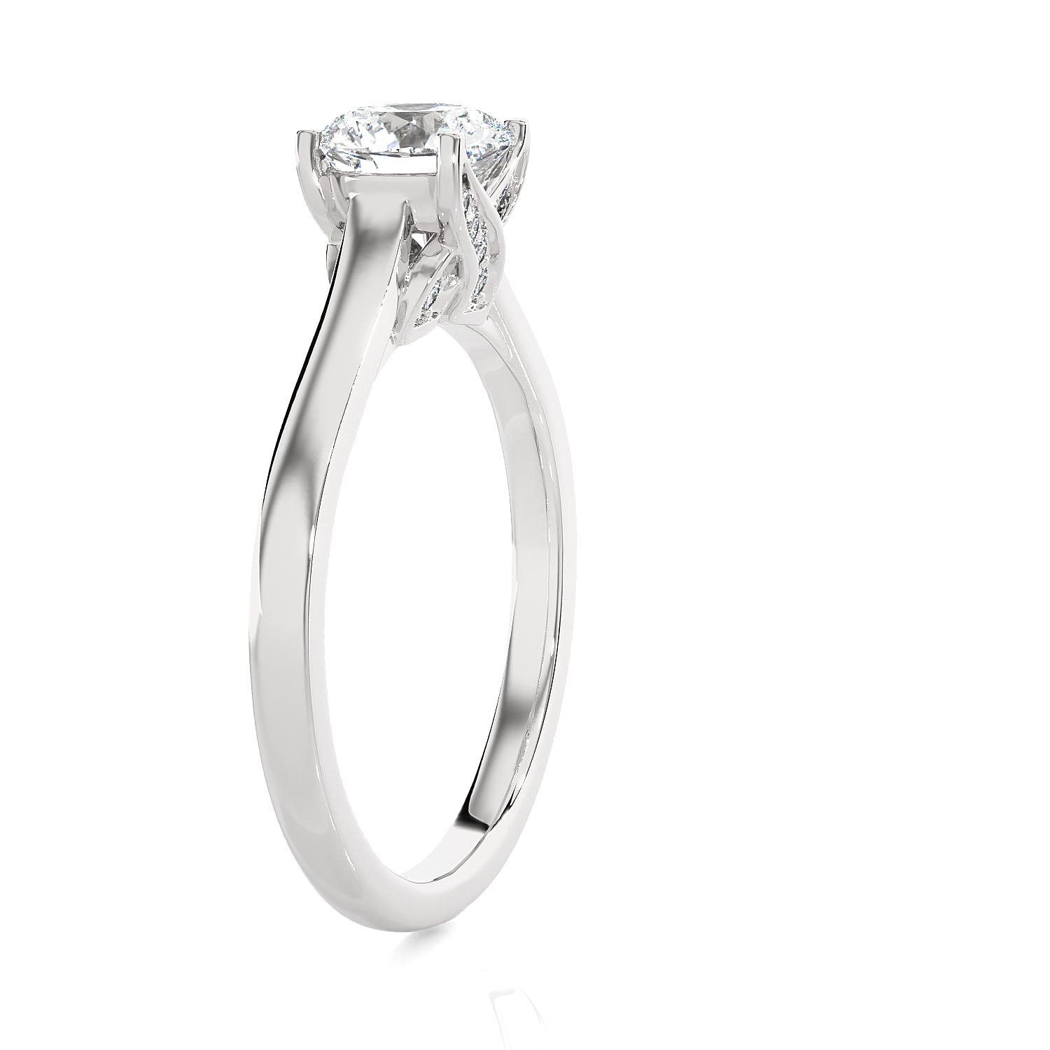 1 ctw Round Lab Grown Diamond Solitaire Engagement Ring