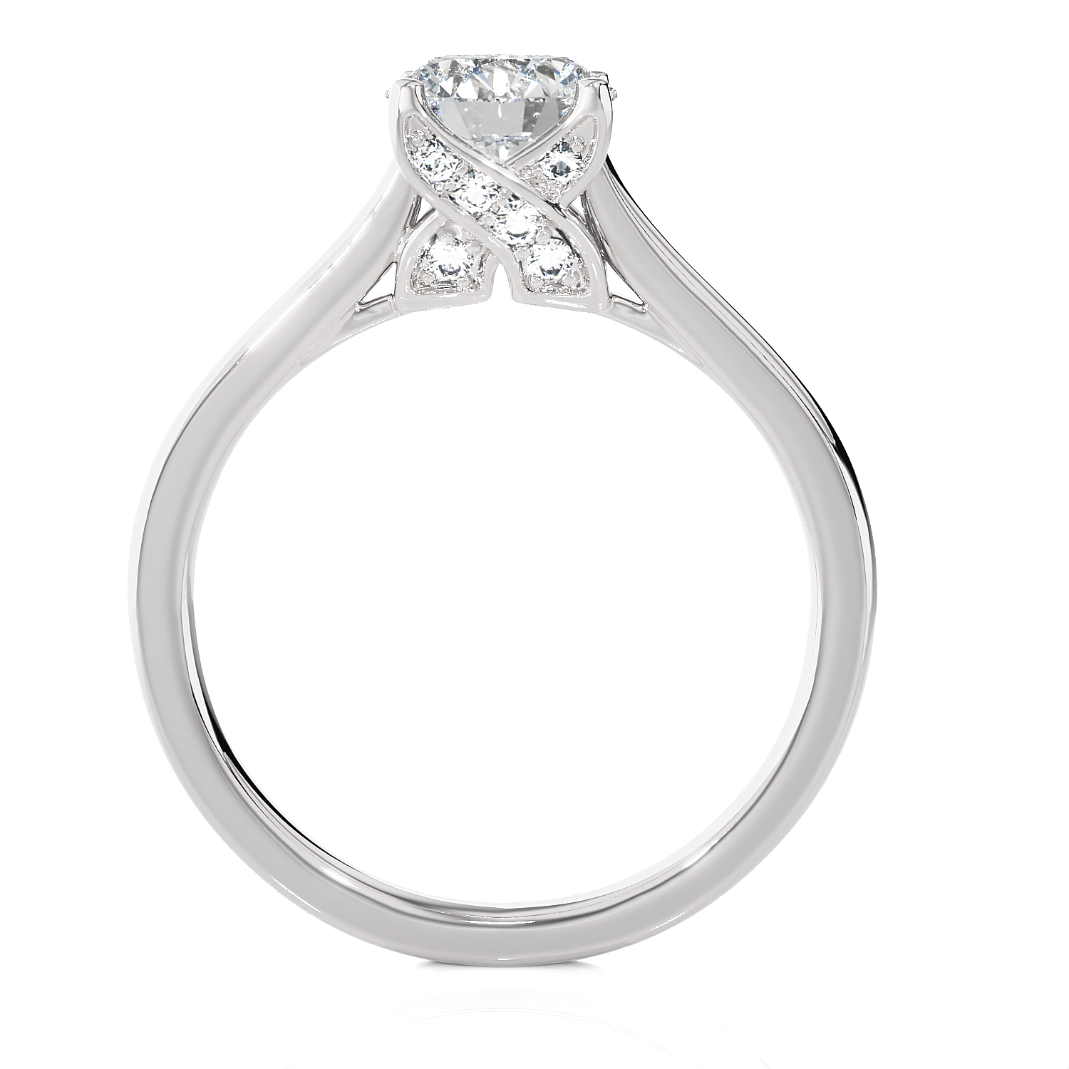 1 ctw Round Lab Grown Diamond Solitaire Engagement Ring