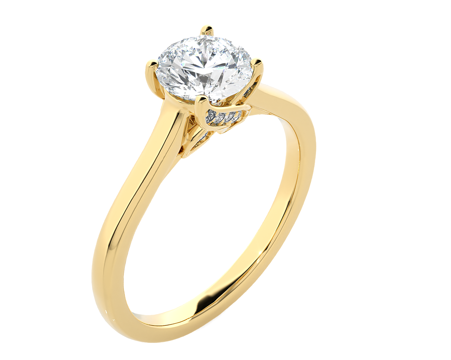 1 ctw Round Lab Grown Diamond Solitaire Engagement Ring