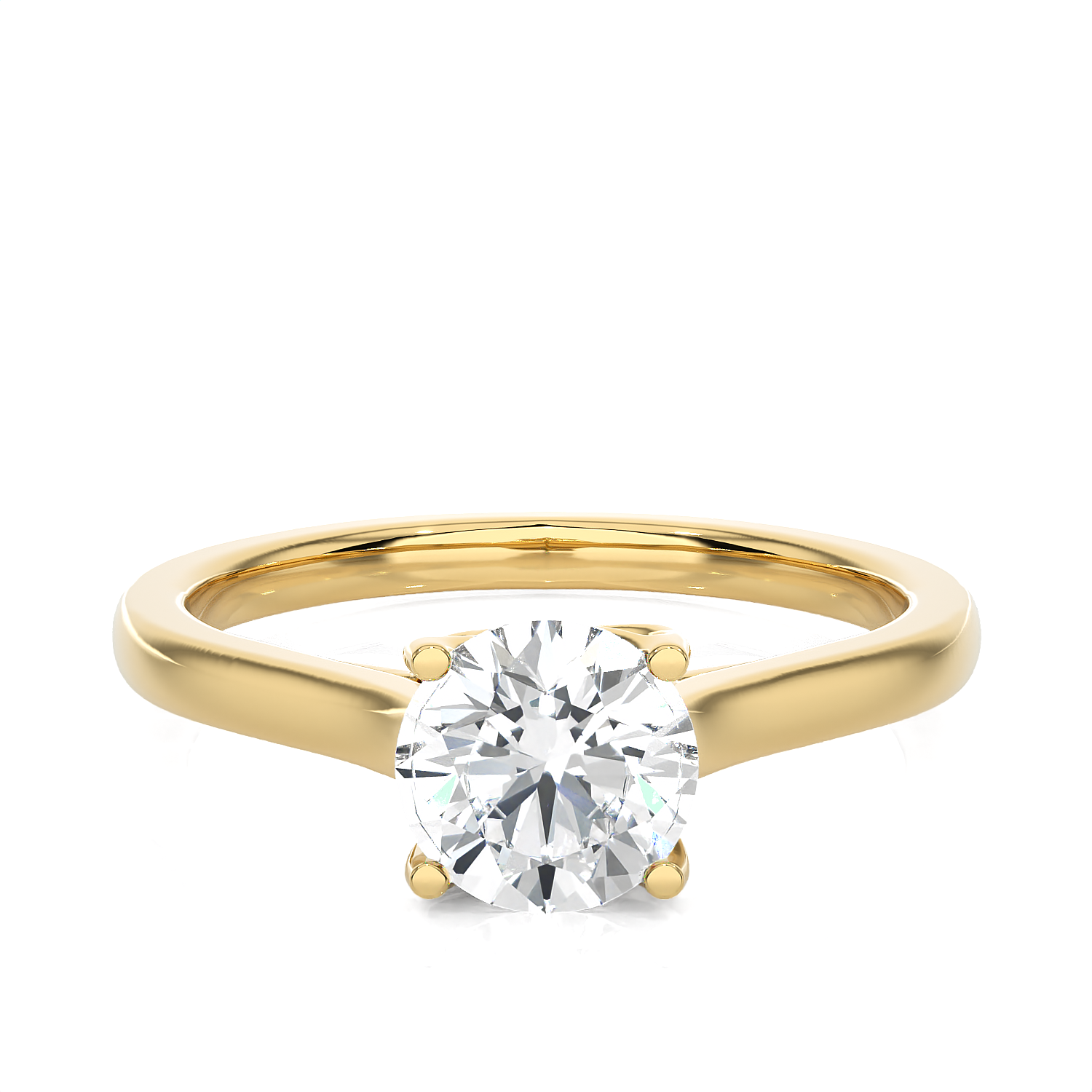 1 ctw Round Lab Grown Diamond Solitaire Engagement Ring