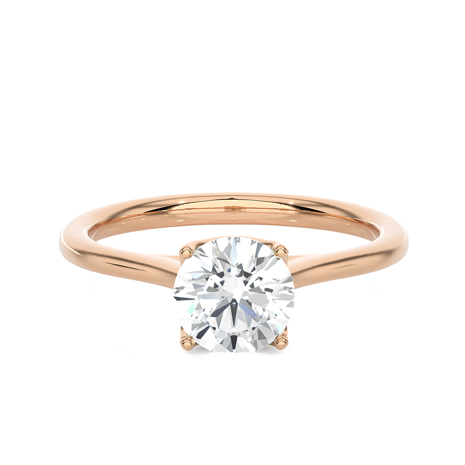 1 ctw Round Lab Grown Diamond Solitaire Engagement Ring