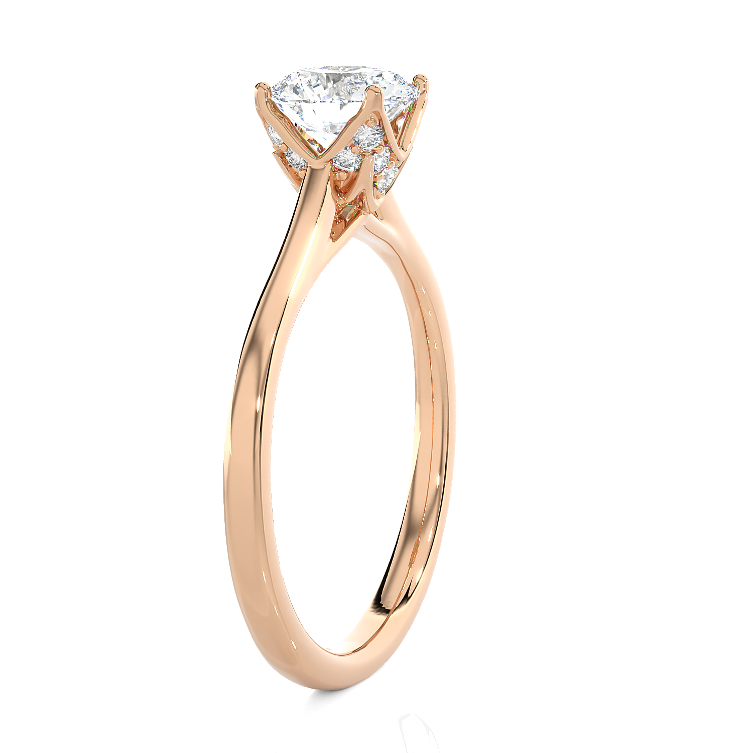 1 ctw Round Lab Grown Diamond Solitaire Engagement Ring