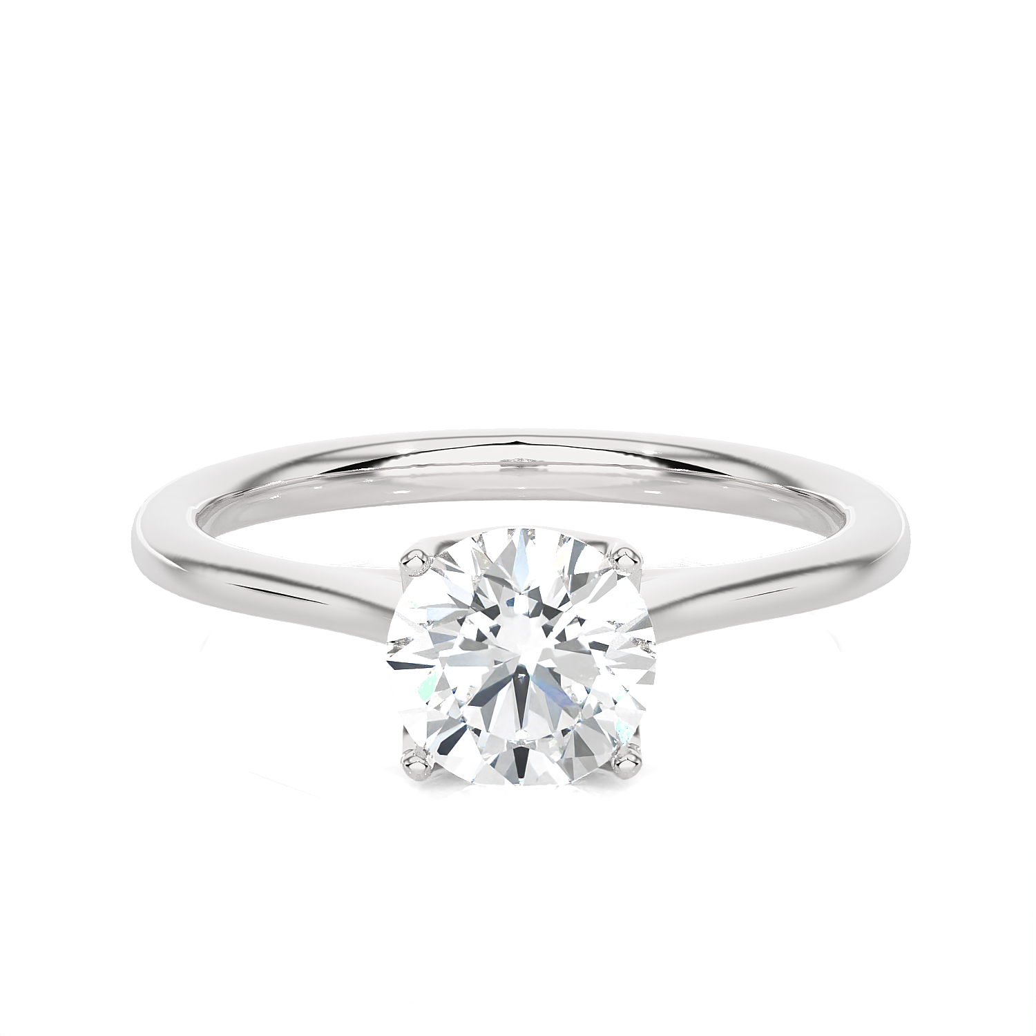 1 ctw Round Lab Grown Diamond Solitaire Engagement Ring