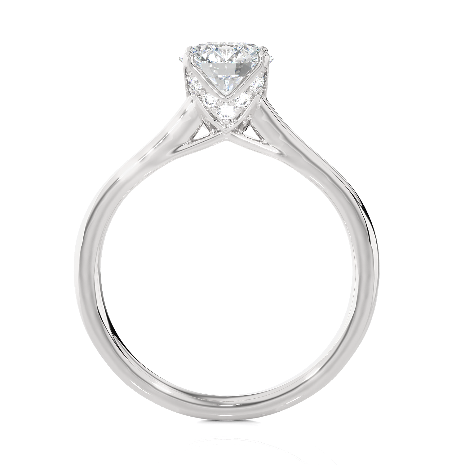 1 ctw Round Lab Grown Diamond Solitaire Engagement Ring