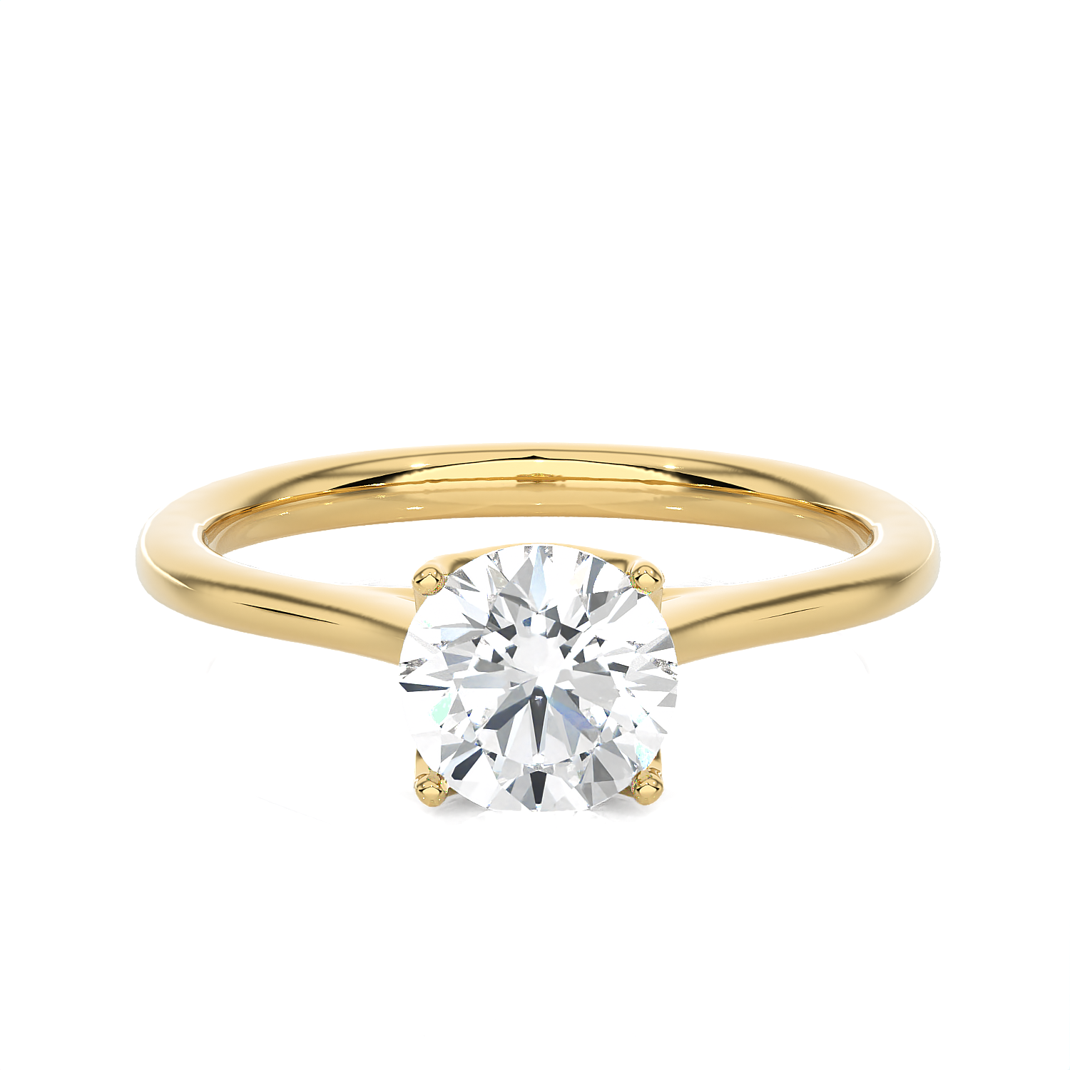 1 ctw Round Lab Grown Diamond Solitaire Engagement Ring