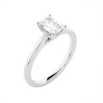 Emerald-Cut Lab Grown Diamond Solitaire Engagement Ring