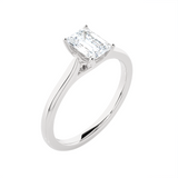 Emerald-Cut Lab Grown Diamond Solitaire Engagement Ring