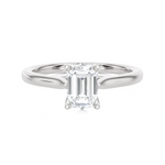 Emerald-Cut Lab Grown Diamond Solitaire Engagement Ring