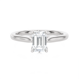 Emerald-Cut Lab Grown Diamond Solitaire Engagement Ring