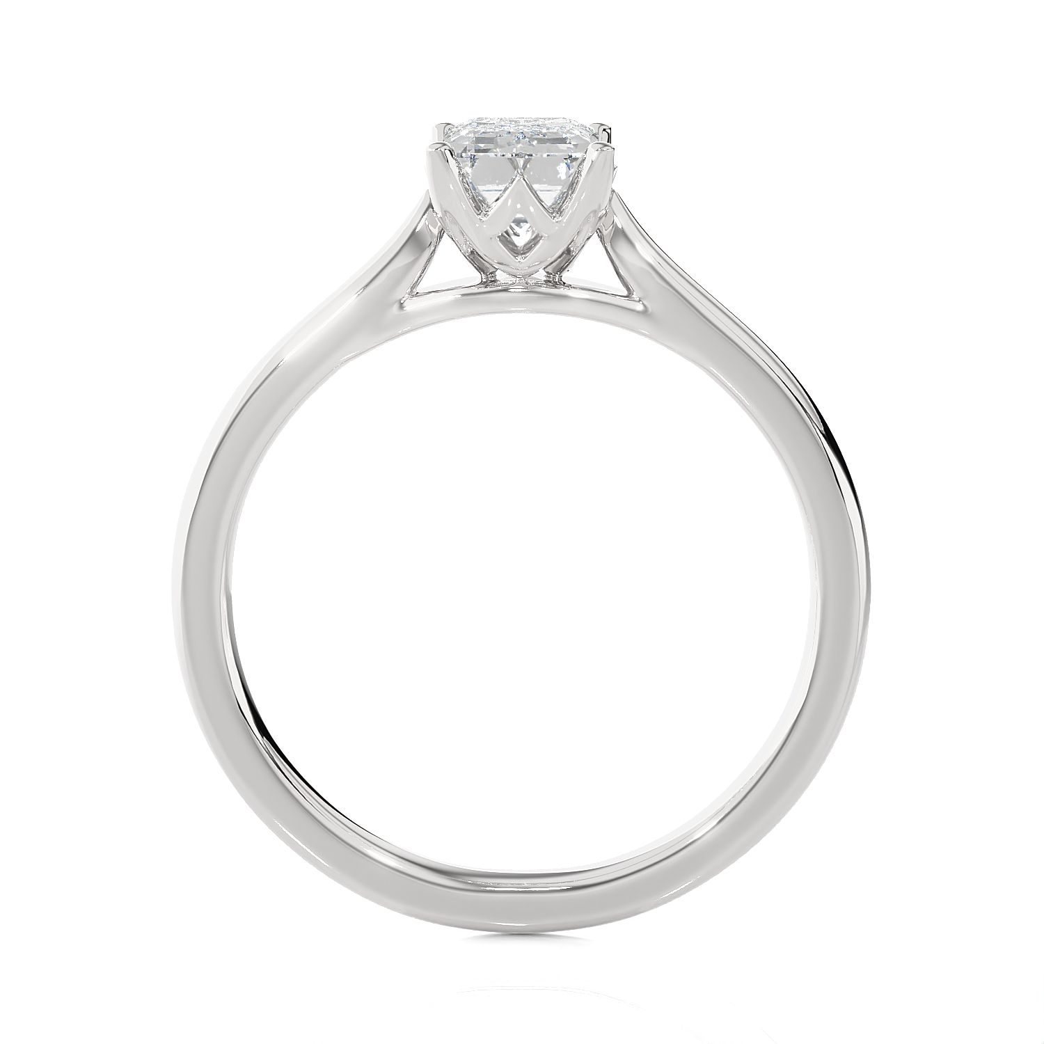 Emerald-Cut Lab Grown Diamond Solitaire Engagement Ring
