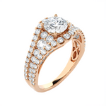 Emerald-Cut Lab Grown Diamond Side Stone Engagement Ring