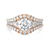 Emerald-Cut Lab Grown Diamond Side Stone Engagement Ring