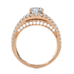 Emerald-Cut Lab Grown Diamond Side Stone Engagement Ring