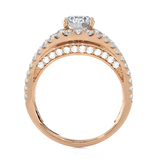 Emerald-Cut Lab Grown Diamond Side Stone Engagement Ring