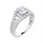 Emerald-Cut Lab Grown Diamond Side Stone Engagement Ring