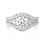 Emerald-Cut Lab Grown Diamond Side Stone Engagement Ring