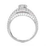 Emerald-Cut Lab Grown Diamond Side Stone Engagement Ring