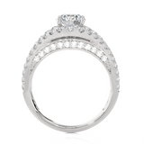 Emerald-Cut Lab Grown Diamond Side Stone Engagement Ring