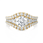 Emerald-Cut Lab Grown Diamond Side Stone Engagement Ring