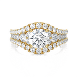 Emerald-Cut Lab Grown Diamond Side Stone Engagement Ring