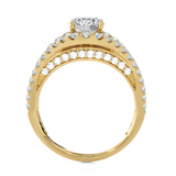 Emerald-Cut Lab Grown Diamond Side Stone Engagement Ring