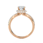 1 3/4 ctw Round Lab Grown Diamond Side Stone Engagement Ring