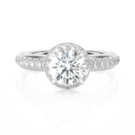 1 3/4 ctw Round Lab Grown Diamond Side Stone Engagement Ring