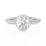 1 3/4 ctw Round Lab Grown Diamond Side Stone Engagement Ring