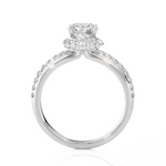 1 3/4 ctw Round Lab Grown Diamond Side Stone Engagement Ring