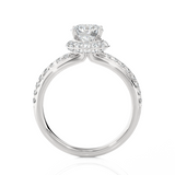1 3/4 ctw Round Lab Grown Diamond Side Stone Engagement Ring