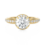 1 3/4 ctw Round Lab Grown Diamond Side Stone Engagement Ring