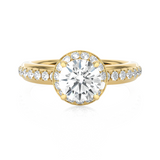 1 3/4 ctw Round Lab Grown Diamond Side Stone Engagement Ring