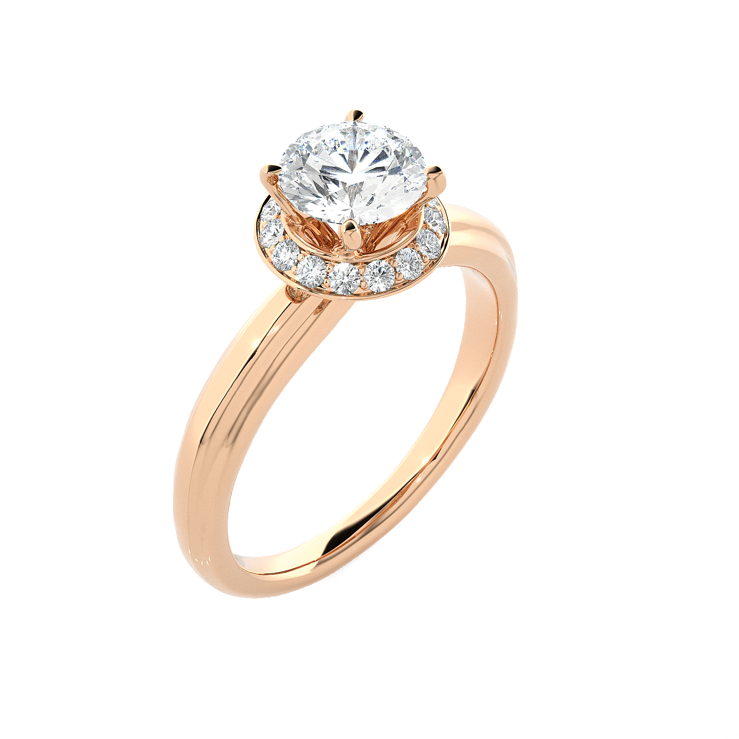 1 ctw Round Lab Grown Diamond Solitaire Engagement Ring