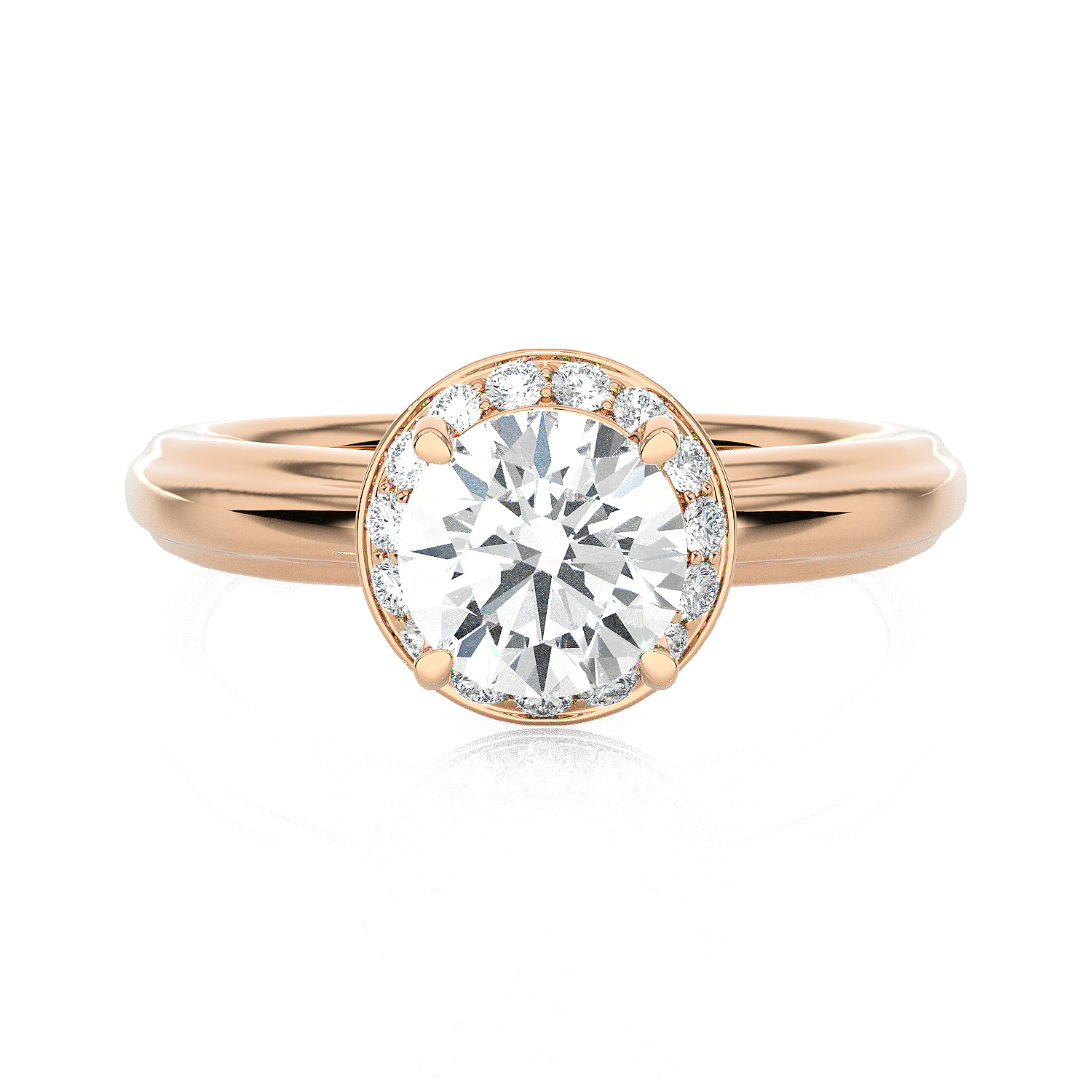 1 ctw Round Lab Grown Diamond Solitaire Engagement Ring