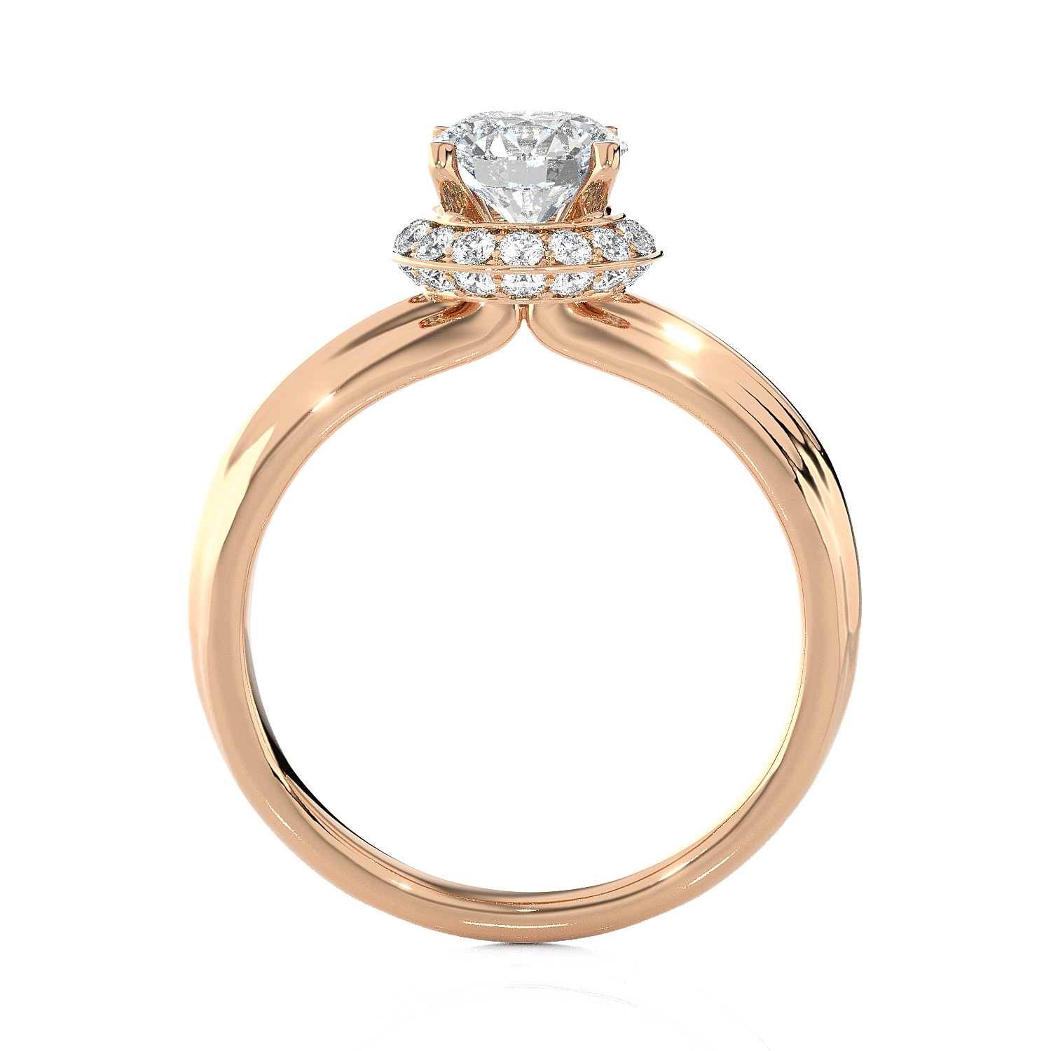 1 ctw Round Lab Grown Diamond Solitaire Engagement Ring