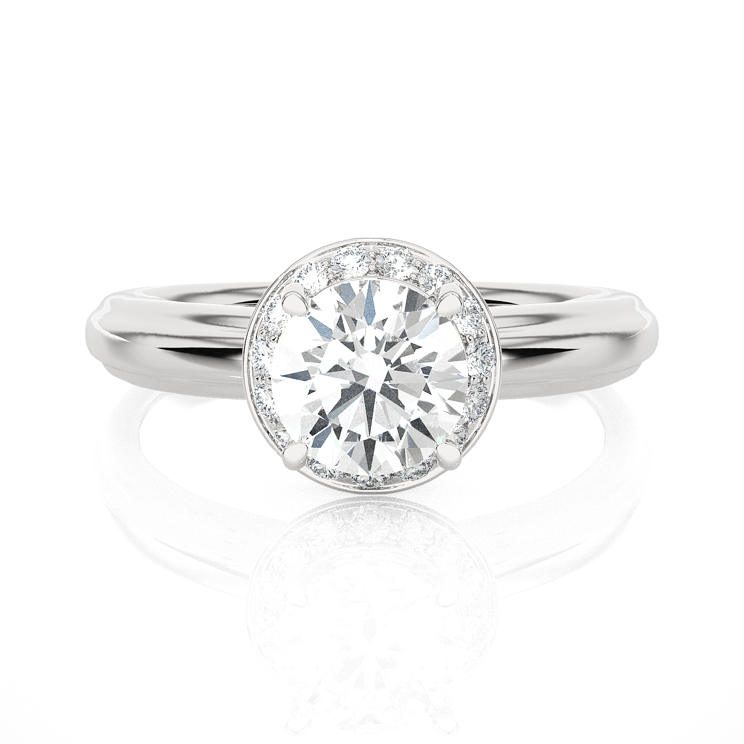 1 ctw Round Lab Grown Diamond Solitaire Engagement Ring