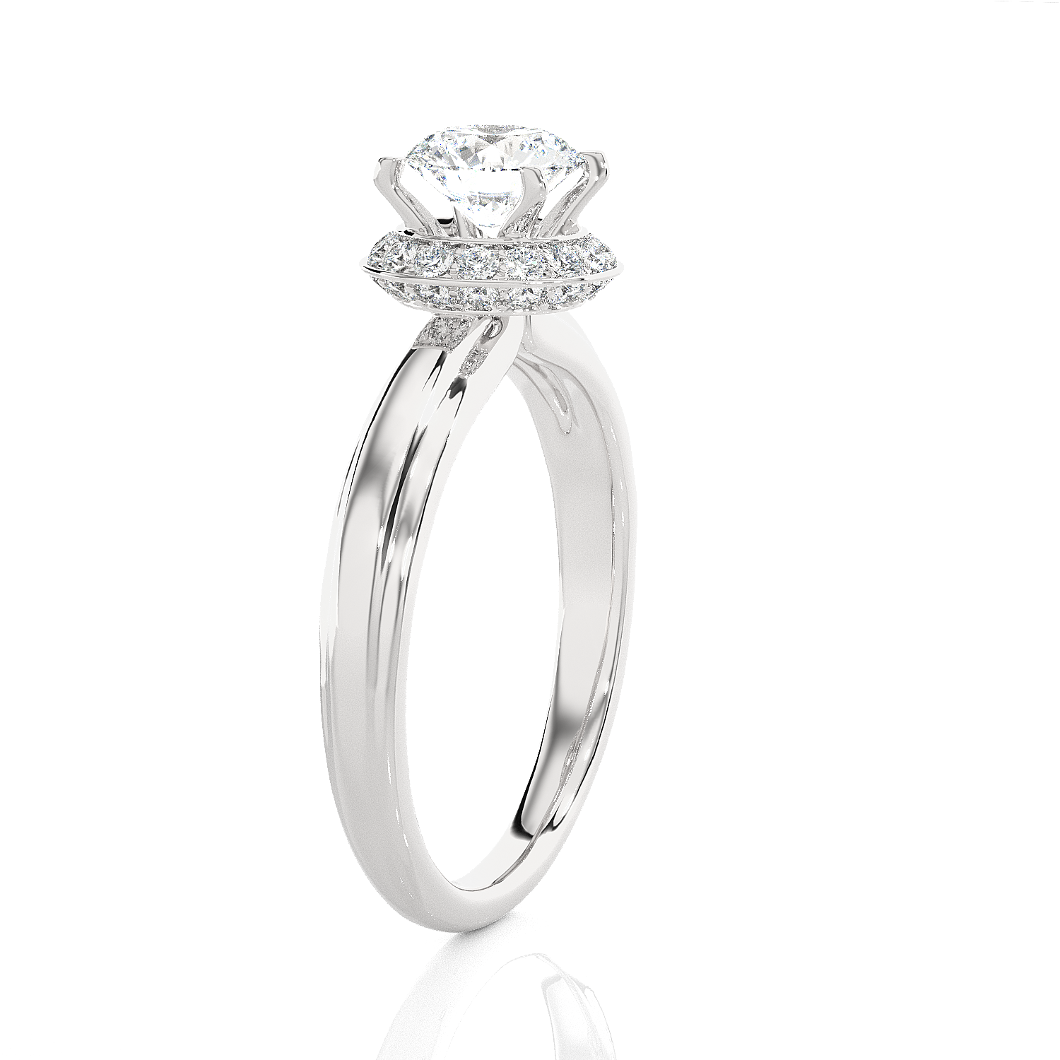 1 ctw Round Lab Grown Diamond Solitaire Engagement Ring