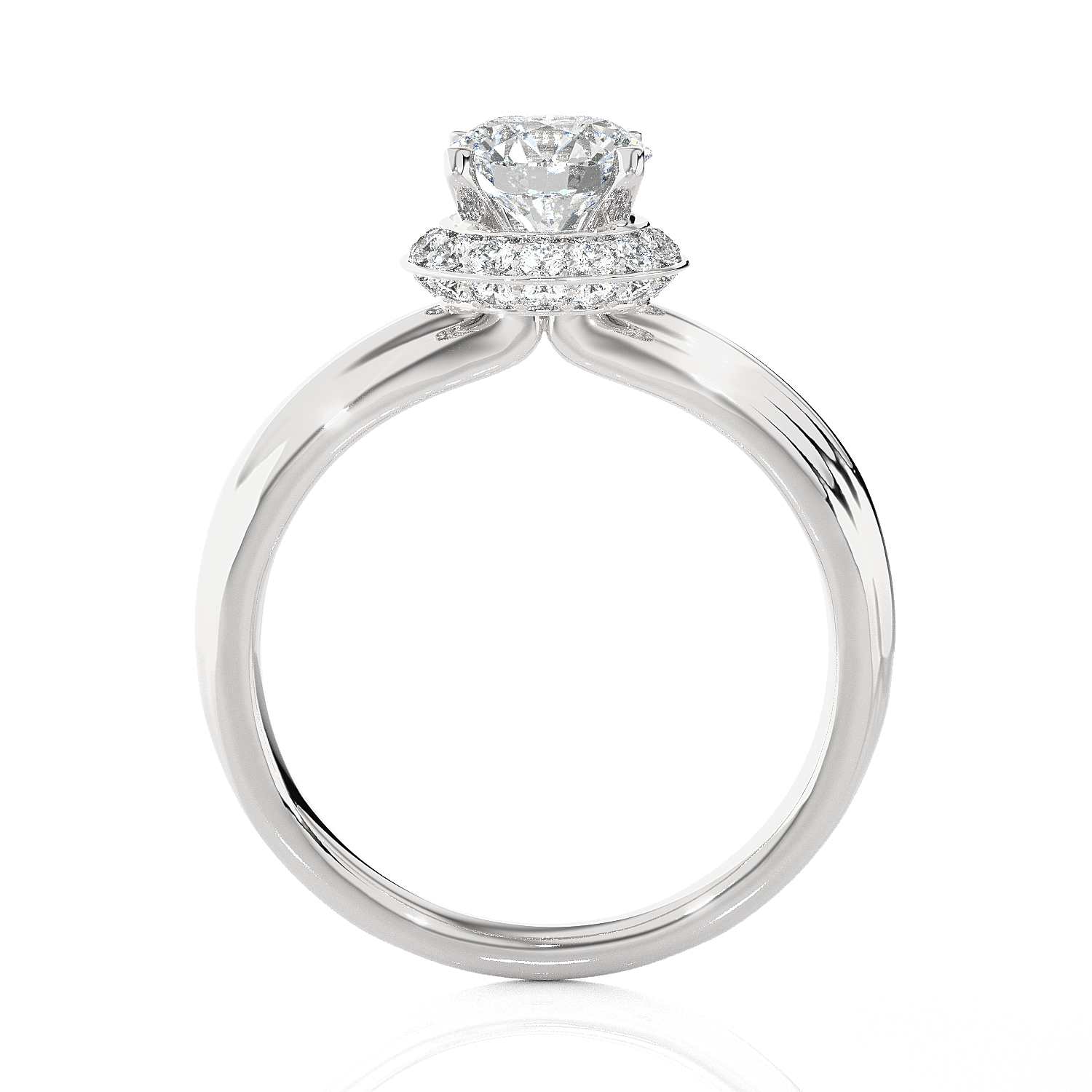 1 ctw Round Lab Grown Diamond Solitaire Engagement Ring