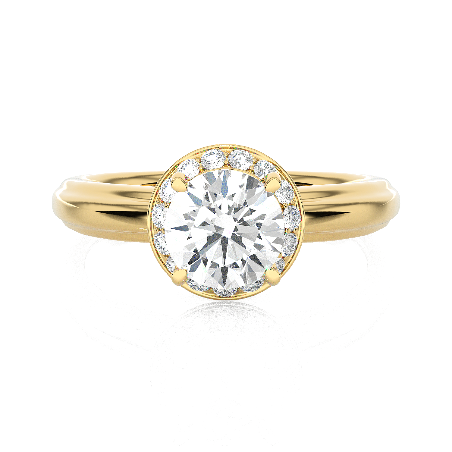 1 ctw Round Lab Grown Diamond Solitaire Engagement Ring