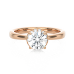 1 1/5 ctw Round Lab Grown Diamond Halo Engagement Ring